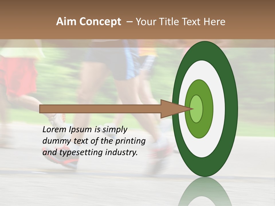 Marathon Runners (In Camera Motion Blur) PowerPoint Template