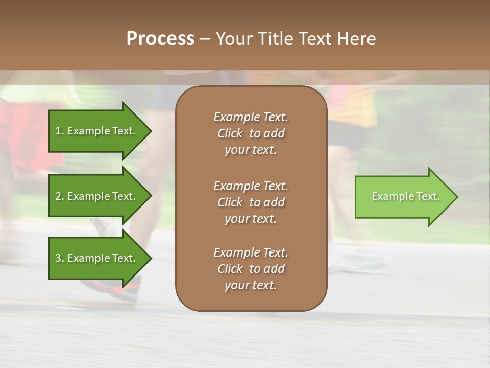 Marathon Runners (In Camera Motion Blur) PowerPoint Template