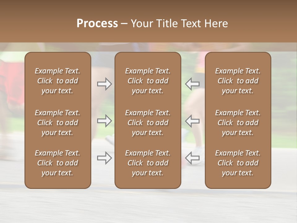 Marathon Runners (In Camera Motion Blur) PowerPoint Template