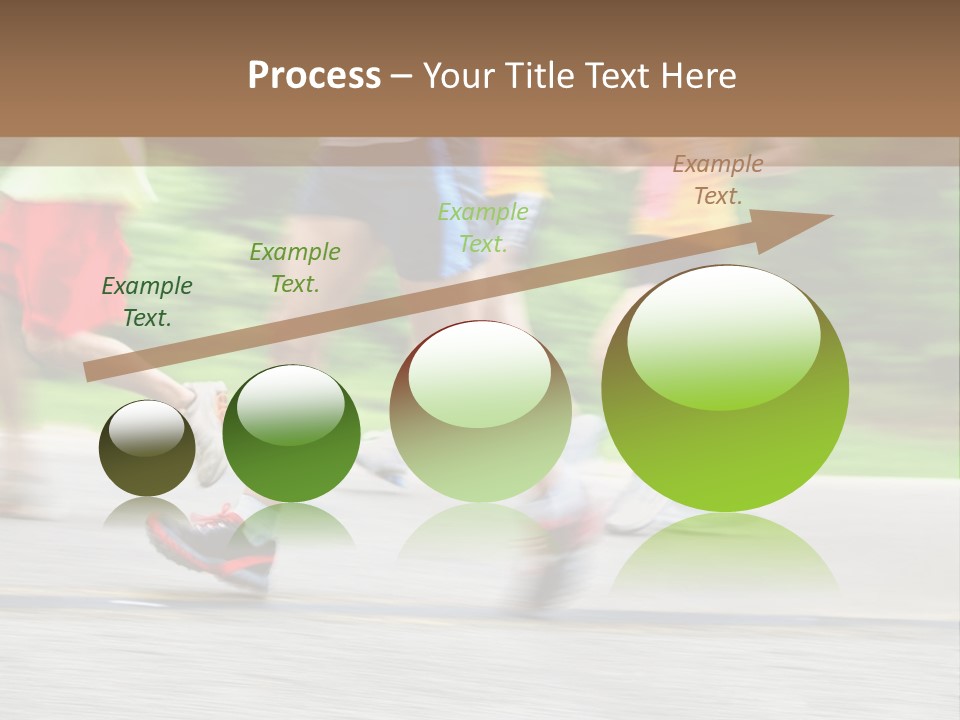 Marathon Runners (In Camera Motion Blur) PowerPoint Template