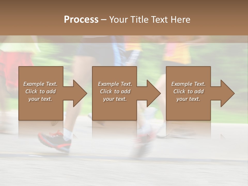 Marathon Runners (In Camera Motion Blur) PowerPoint Template