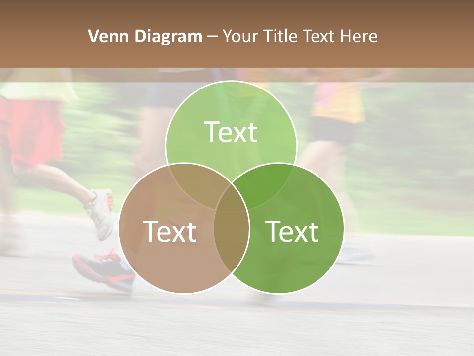 Marathon Runners (In Camera Motion Blur) PowerPoint Template