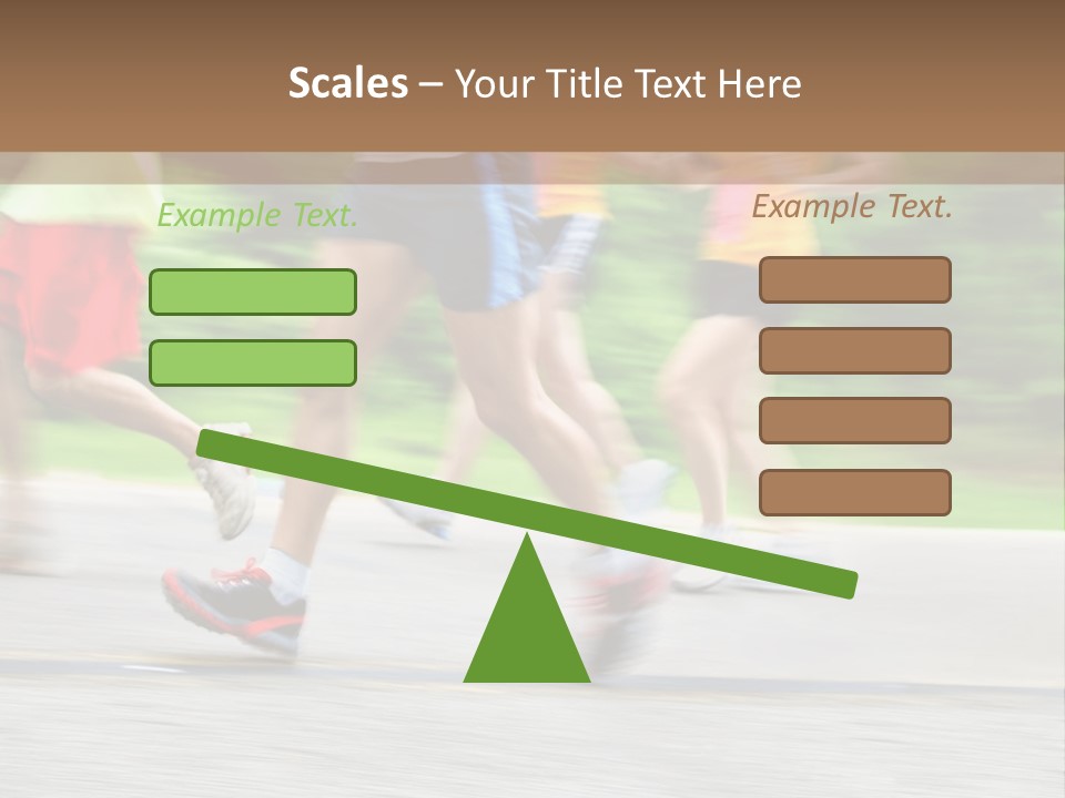 Marathon Runners (In Camera Motion Blur) PowerPoint Template