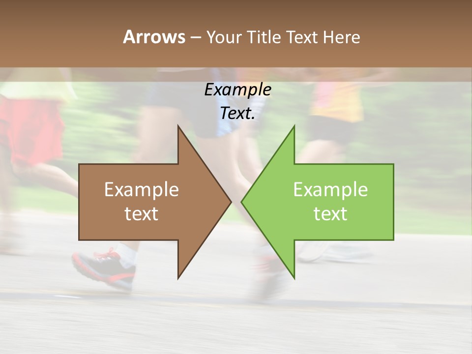 Marathon Runners (In Camera Motion Blur) PowerPoint Template