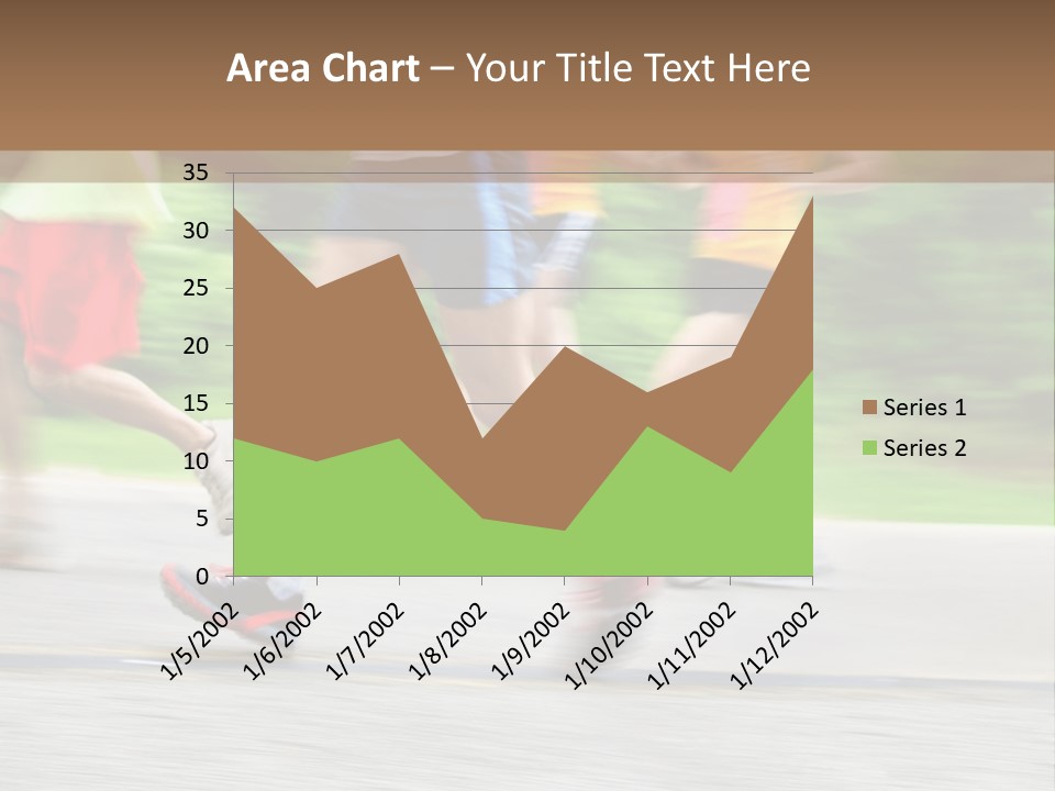 Marathon Runners (In Camera Motion Blur) PowerPoint Template