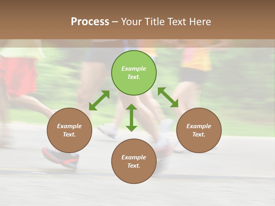 Marathon Runners (In Camera Motion Blur) PowerPoint Template