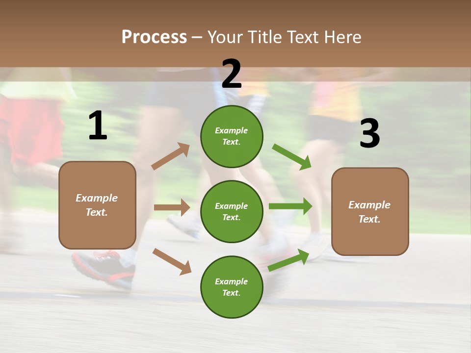 Marathon Runners (In Camera Motion Blur) PowerPoint Template