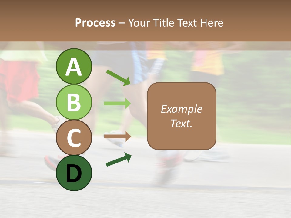 Marathon Runners (In Camera Motion Blur) PowerPoint Template