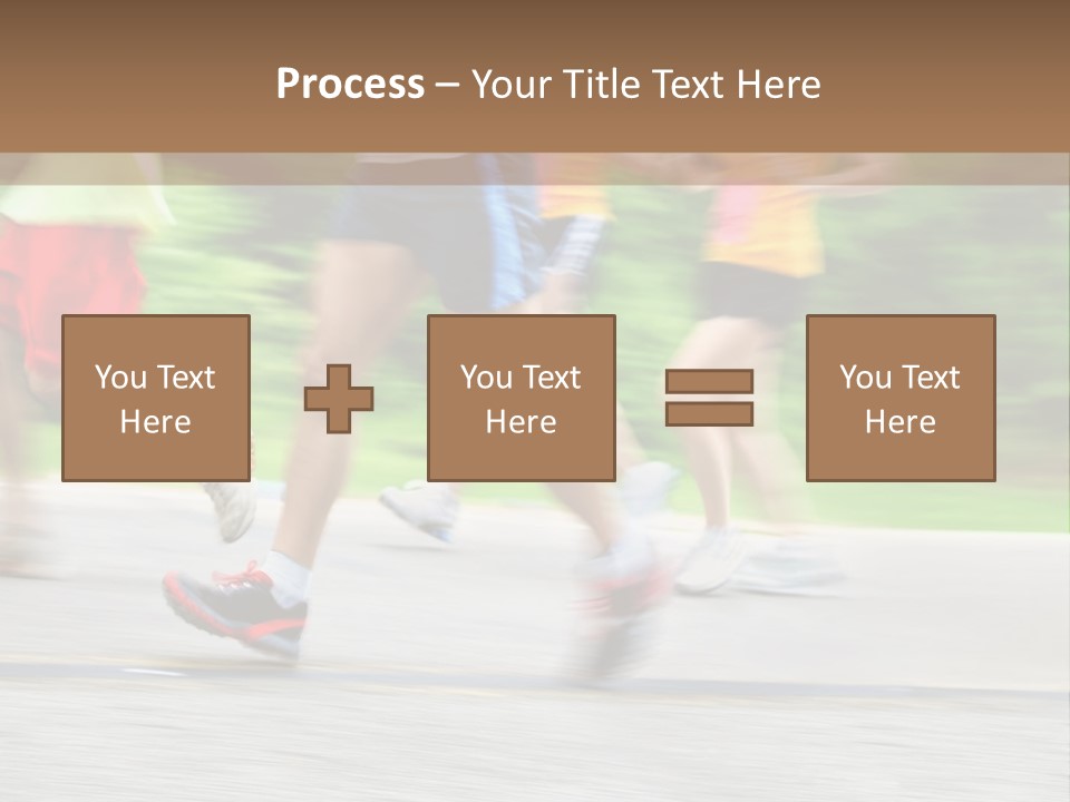 Marathon Runners (In Camera Motion Blur) PowerPoint Template
