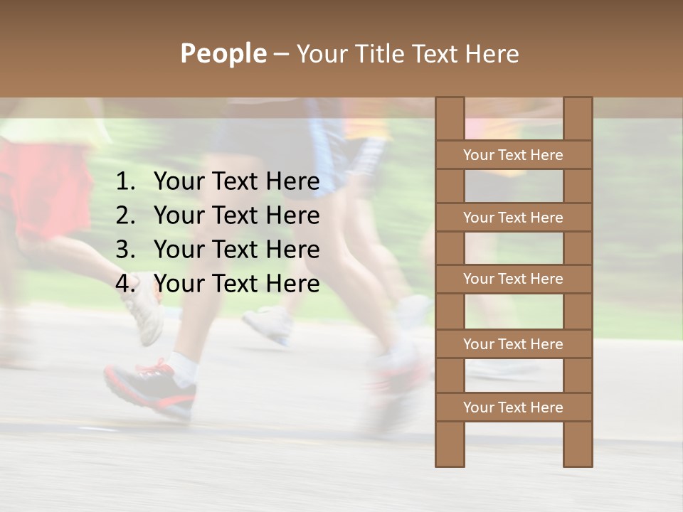 Marathon Runners (In Camera Motion Blur) PowerPoint Template