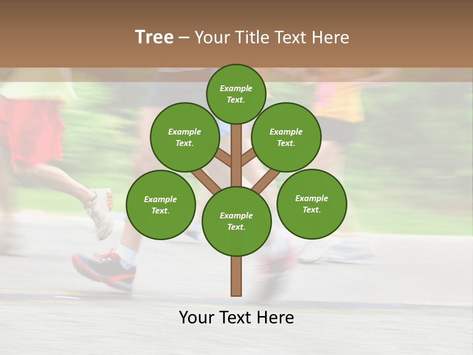 Marathon Runners (In Camera Motion Blur) PowerPoint Template