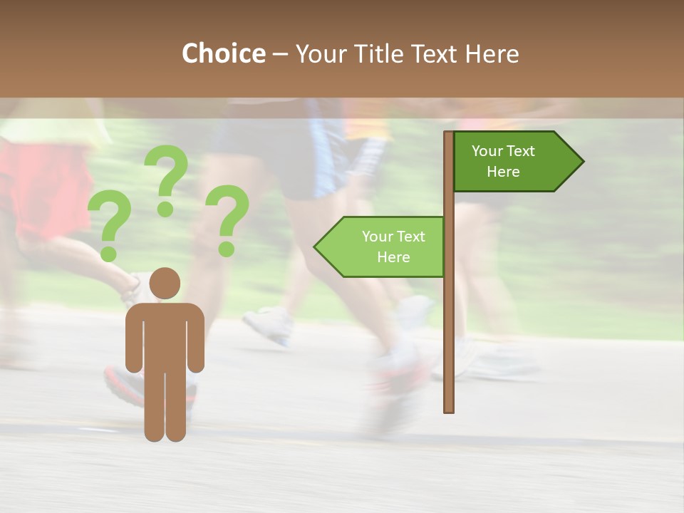 Marathon Runners (In Camera Motion Blur) PowerPoint Template