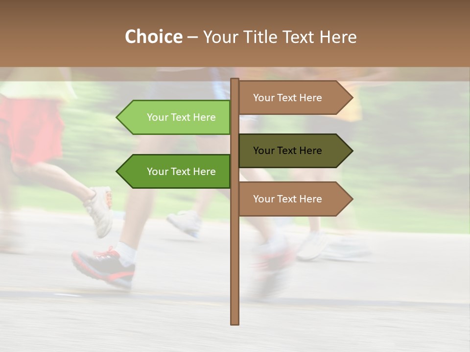 Marathon Runners (In Camera Motion Blur) PowerPoint Template