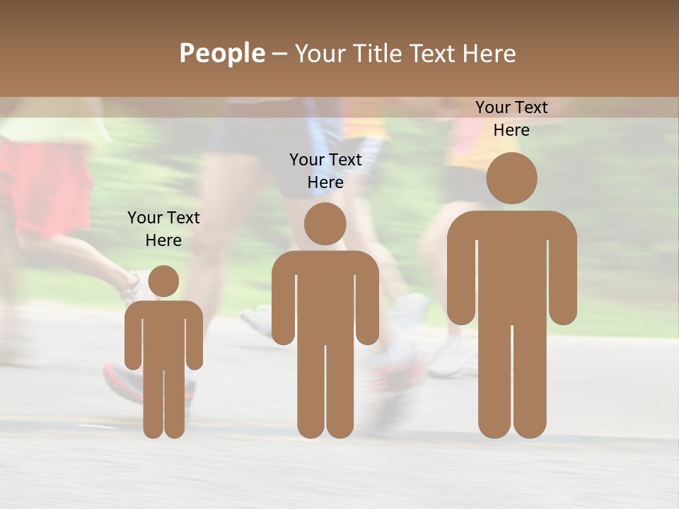 Marathon Runners (In Camera Motion Blur) PowerPoint Template