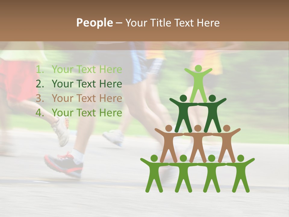 Marathon Runners (In Camera Motion Blur) PowerPoint Template