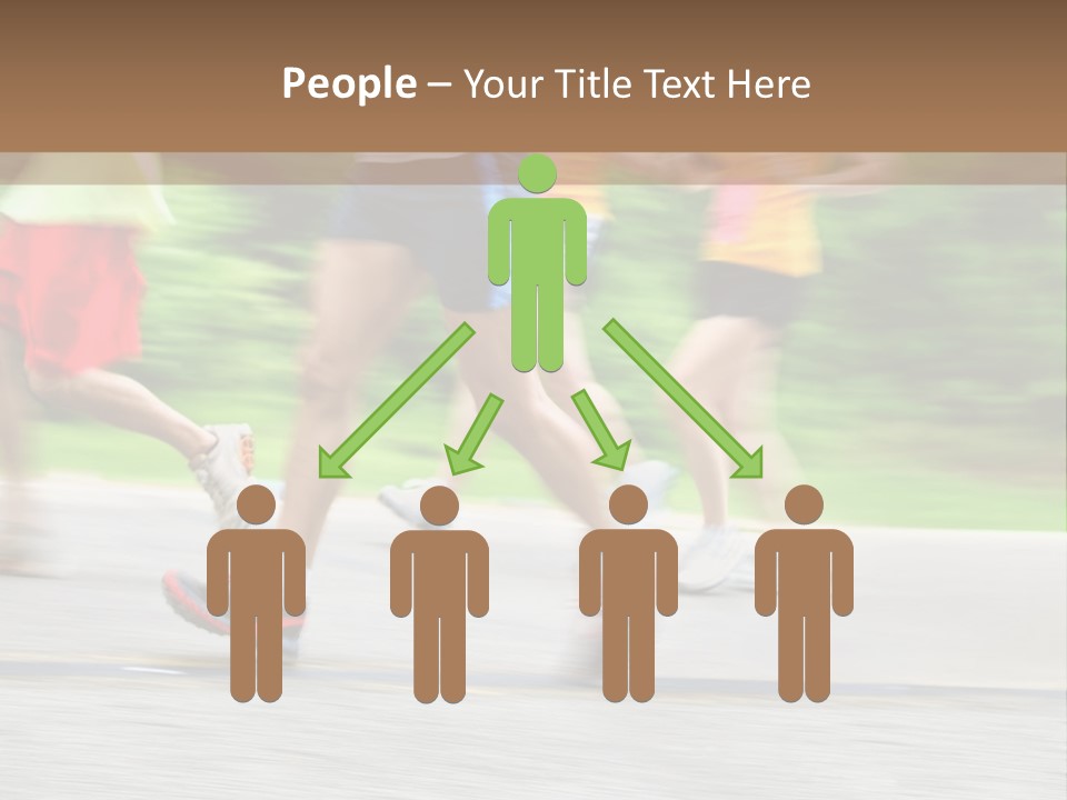 Marathon Runners (In Camera Motion Blur) PowerPoint Template