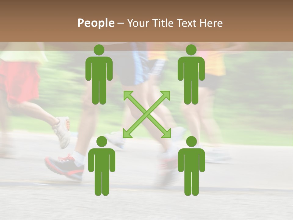 Marathon Runners (In Camera Motion Blur) PowerPoint Template