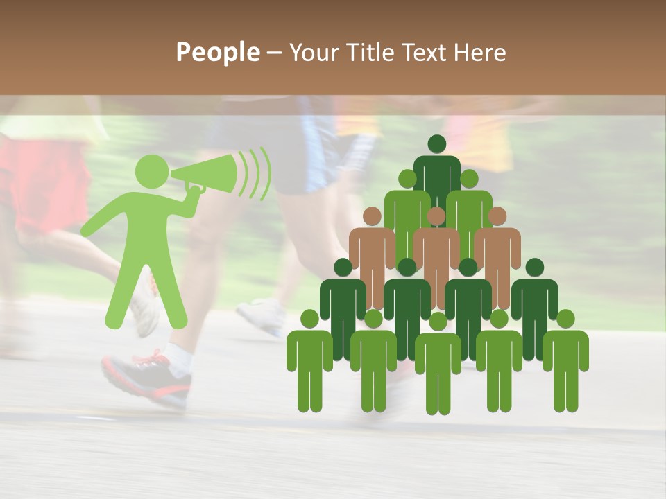 Marathon Runners (In Camera Motion Blur) PowerPoint Template