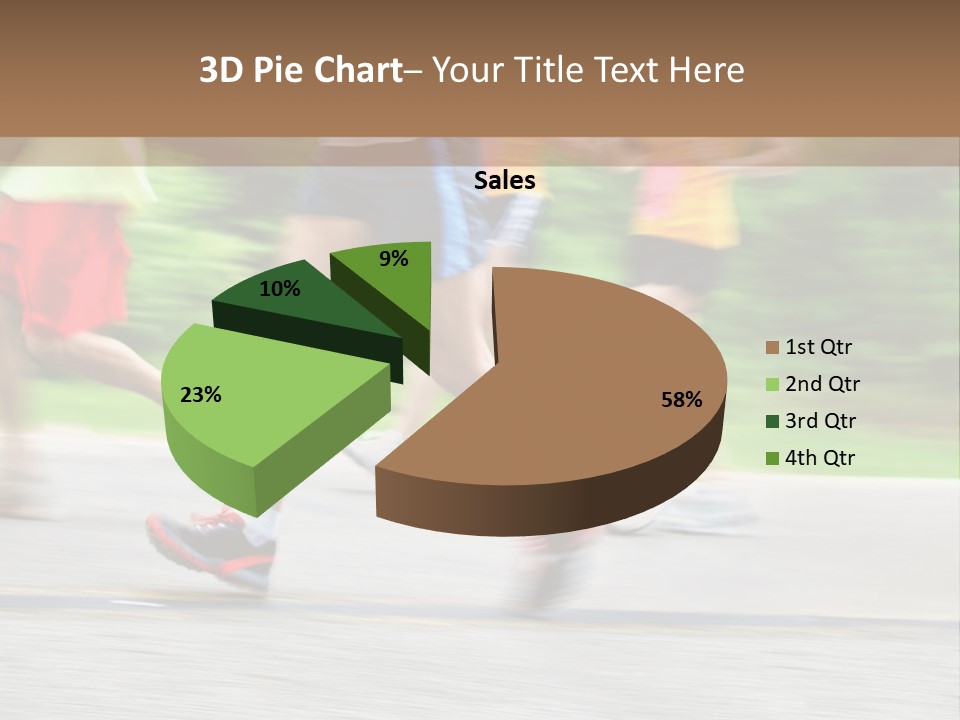 Marathon Runners (In Camera Motion Blur) PowerPoint Template