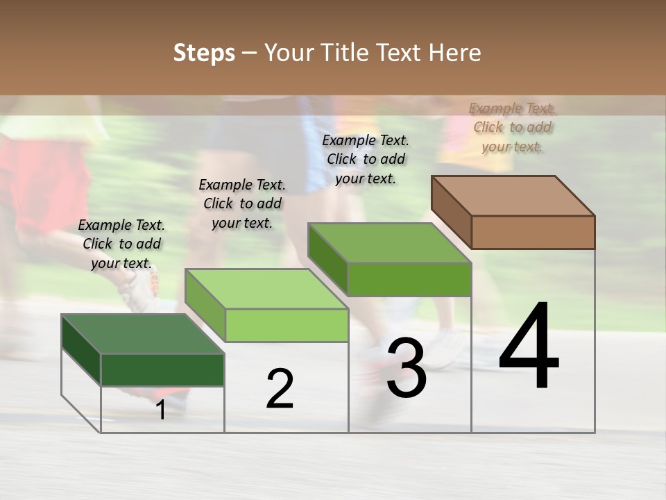 Marathon Runners (In Camera Motion Blur) PowerPoint Template