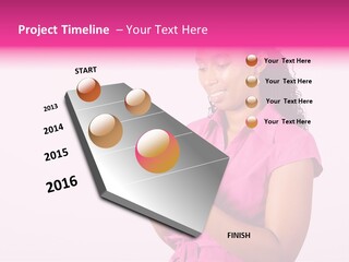 African Woman Reading Text Messages On Cellphone PowerPoint Template