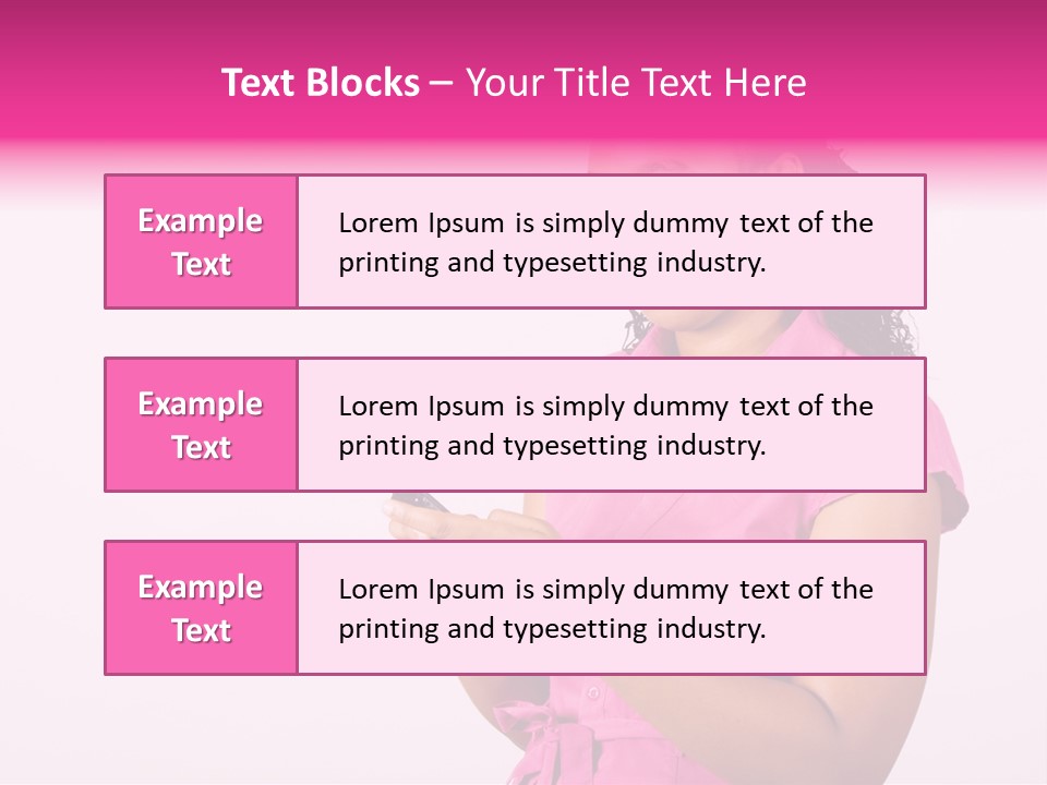 African Woman Reading Text Messages On Cellphone PowerPoint Template