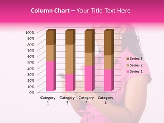 African Woman Reading Text Messages On Cellphone PowerPoint Template