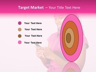 African Woman Reading Text Messages On Cellphone PowerPoint Template