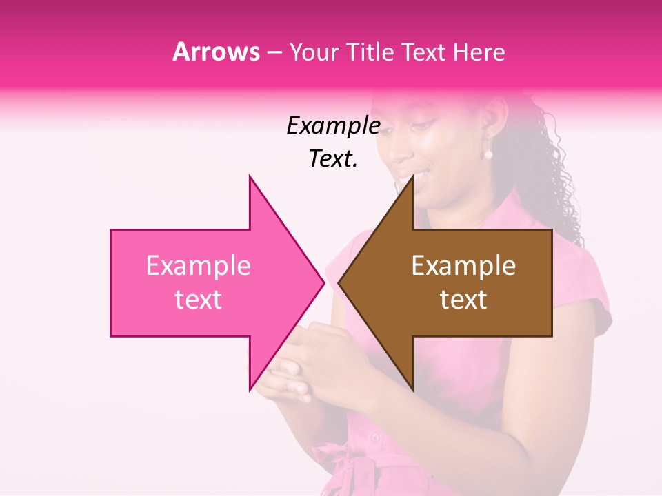 African Woman Reading Text Messages On Cellphone PowerPoint Template