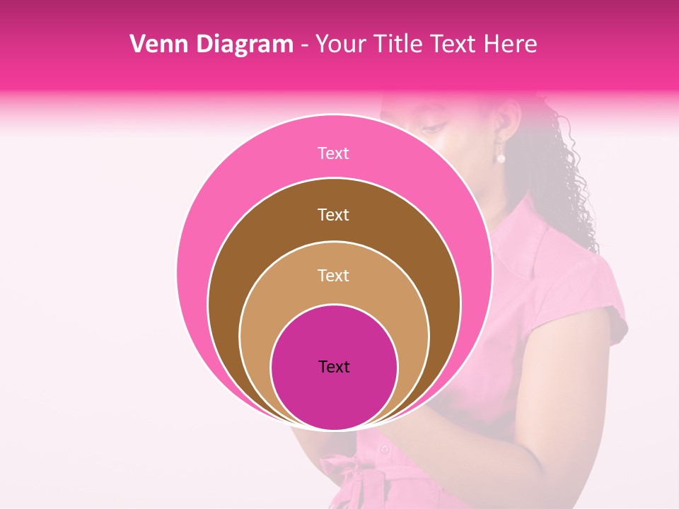 African Woman Reading Text Messages On Cellphone PowerPoint Template