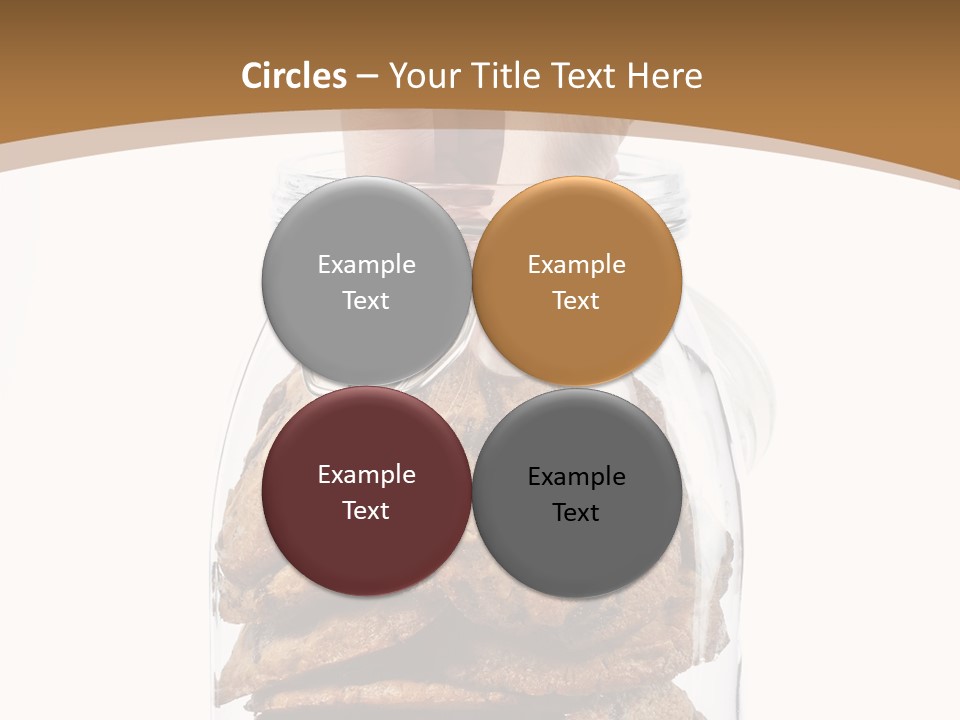 A Hand Taking Cookies From A Glass Jar On White Background PowerPoint Template