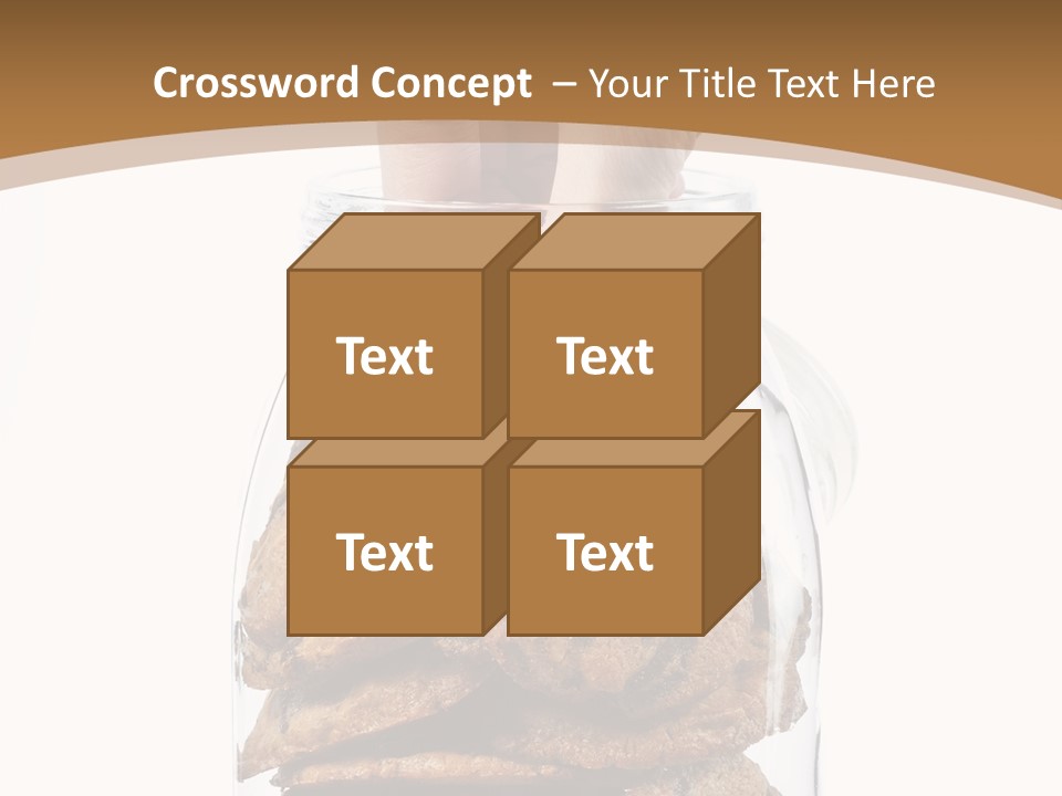 A Hand Taking Cookies From A Glass Jar On White Background PowerPoint Template