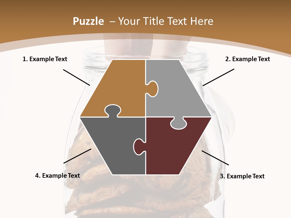 A Hand Taking Cookies From A Glass Jar On White Background PowerPoint Template