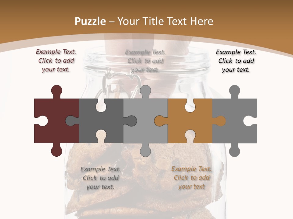 A Hand Taking Cookies From A Glass Jar On White Background PowerPoint Template