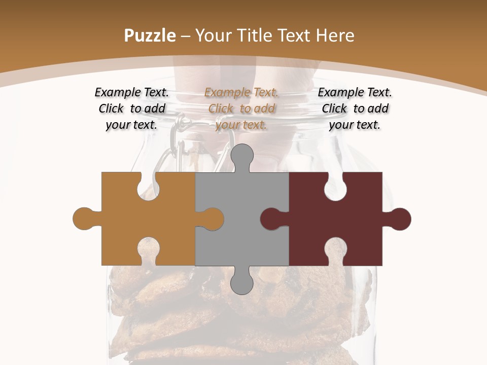 A Hand Taking Cookies From A Glass Jar On White Background PowerPoint Template