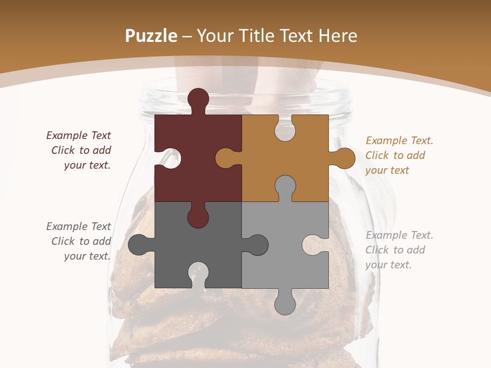 A Hand Taking Cookies From A Glass Jar On White Background PowerPoint Template