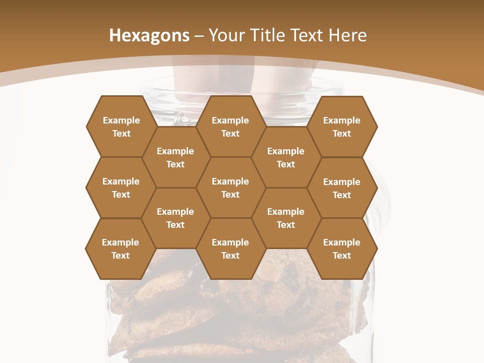 A Hand Taking Cookies From A Glass Jar On White Background PowerPoint Template