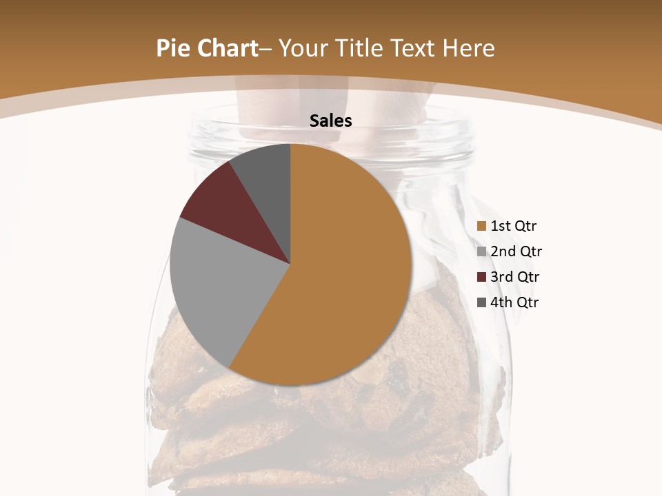 A Hand Taking Cookies From A Glass Jar On White Background PowerPoint Template