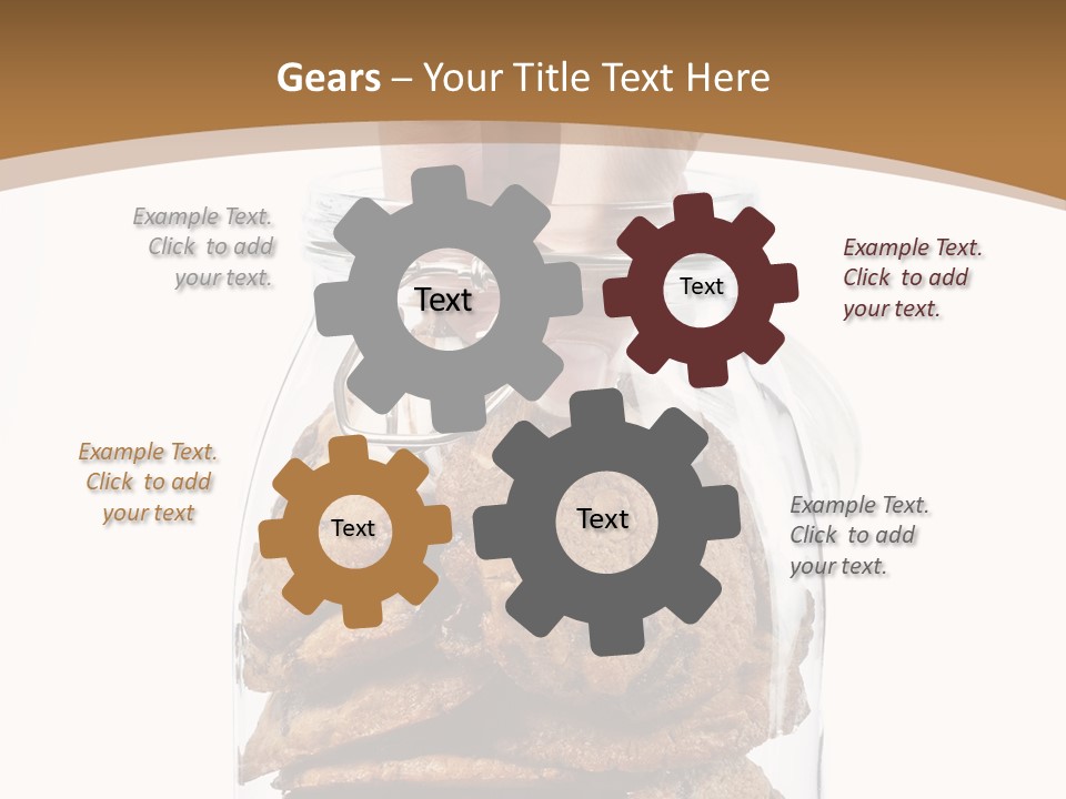 A Hand Taking Cookies From A Glass Jar On White Background PowerPoint Template