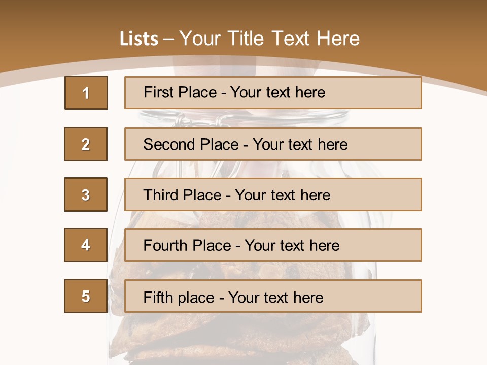 A Hand Taking Cookies From A Glass Jar On White Background PowerPoint Template