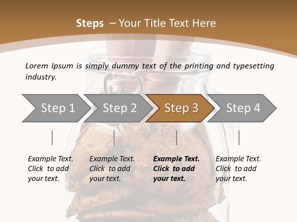 A Hand Taking Cookies From A Glass Jar On White Background PowerPoint Template