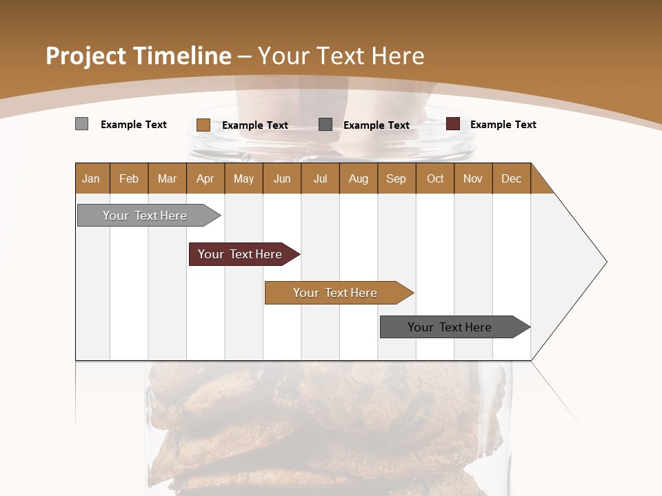 A Hand Taking Cookies From A Glass Jar On White Background PowerPoint Template