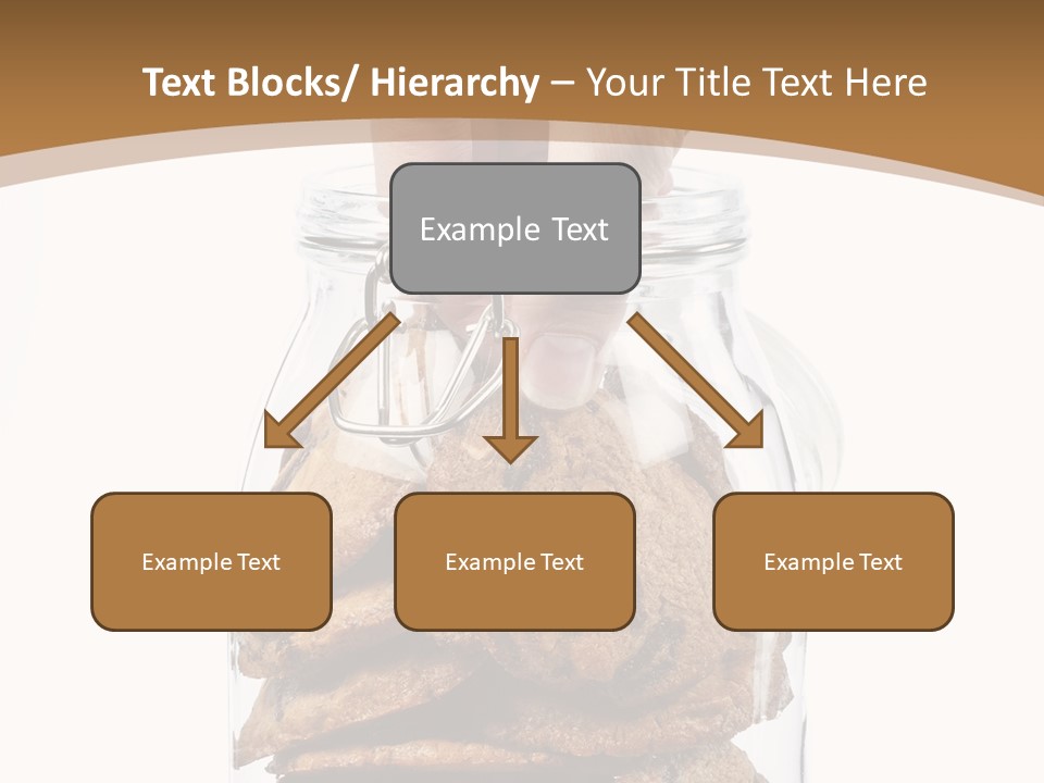 A Hand Taking Cookies From A Glass Jar On White Background PowerPoint Template