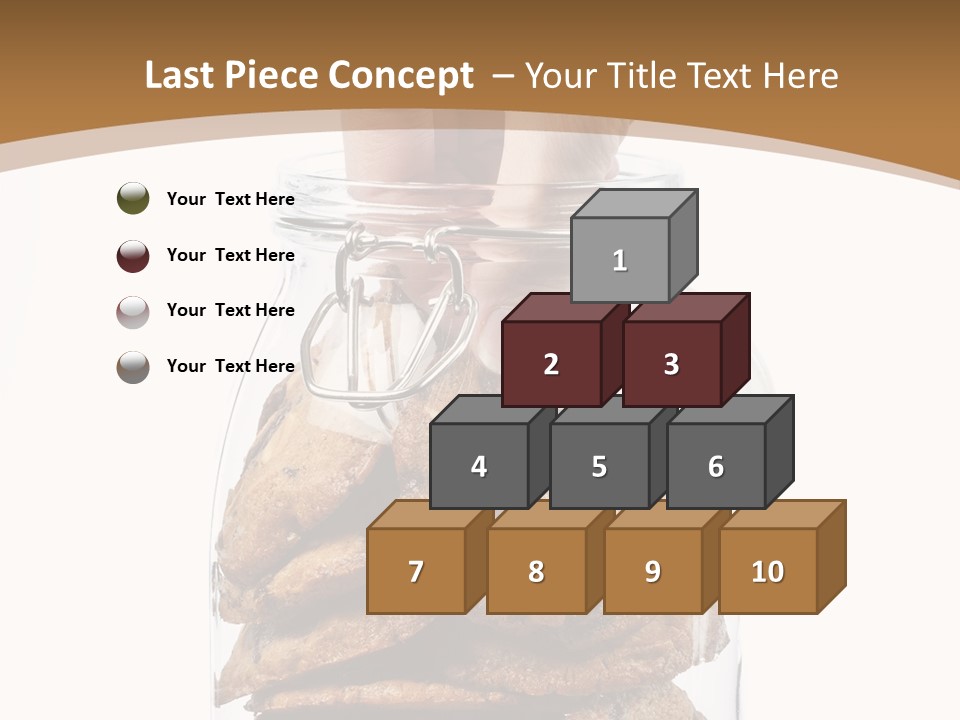 A Hand Taking Cookies From A Glass Jar On White Background PowerPoint Template