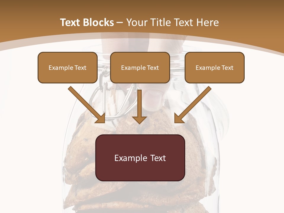 A Hand Taking Cookies From A Glass Jar On White Background PowerPoint Template