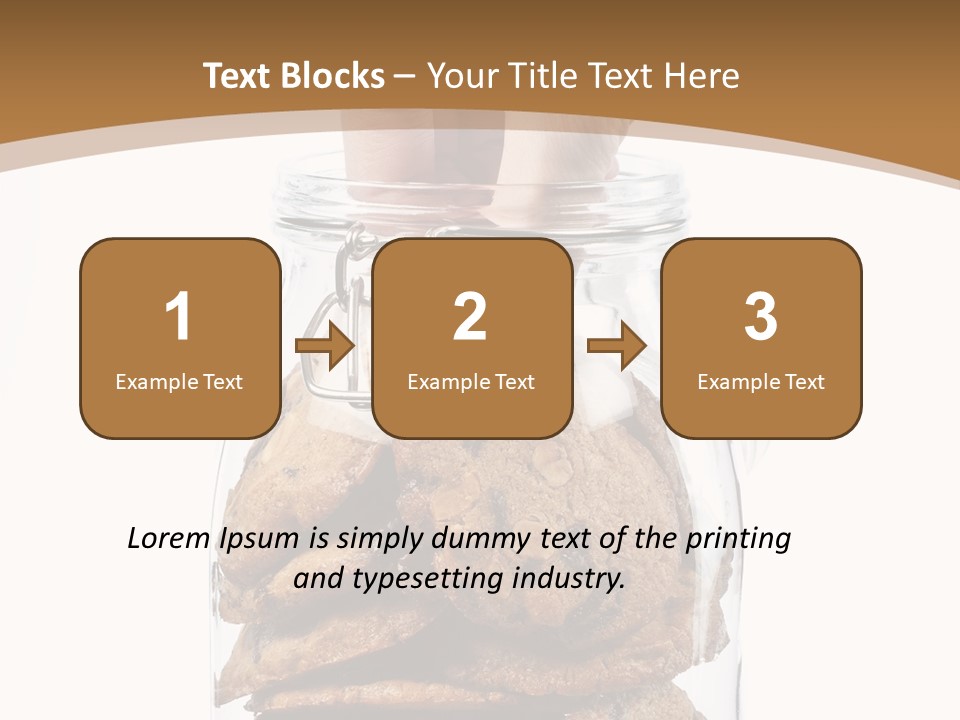 A Hand Taking Cookies From A Glass Jar On White Background PowerPoint Template