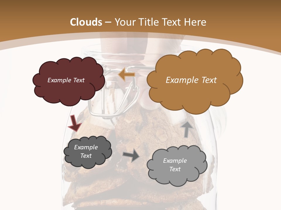 A Hand Taking Cookies From A Glass Jar On White Background PowerPoint Template