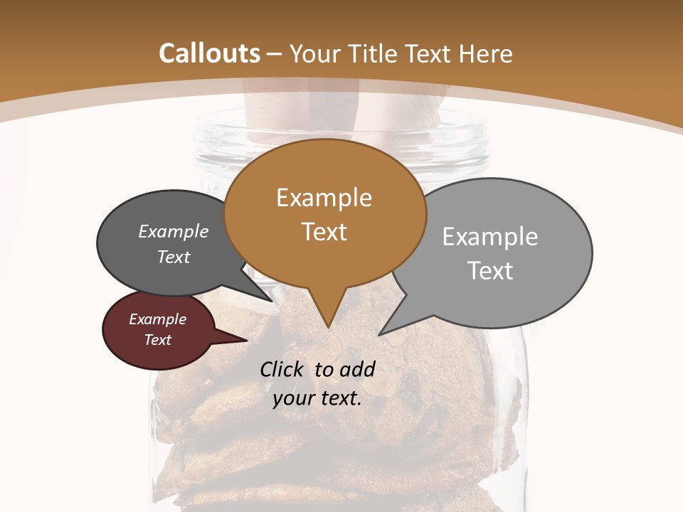 A Hand Taking Cookies From A Glass Jar On White Background PowerPoint Template