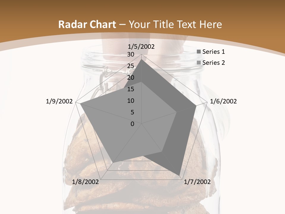 A Hand Taking Cookies From A Glass Jar On White Background PowerPoint Template