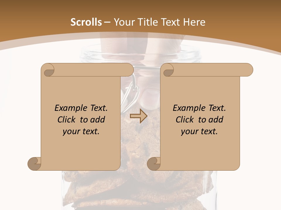 A Hand Taking Cookies From A Glass Jar On White Background PowerPoint Template